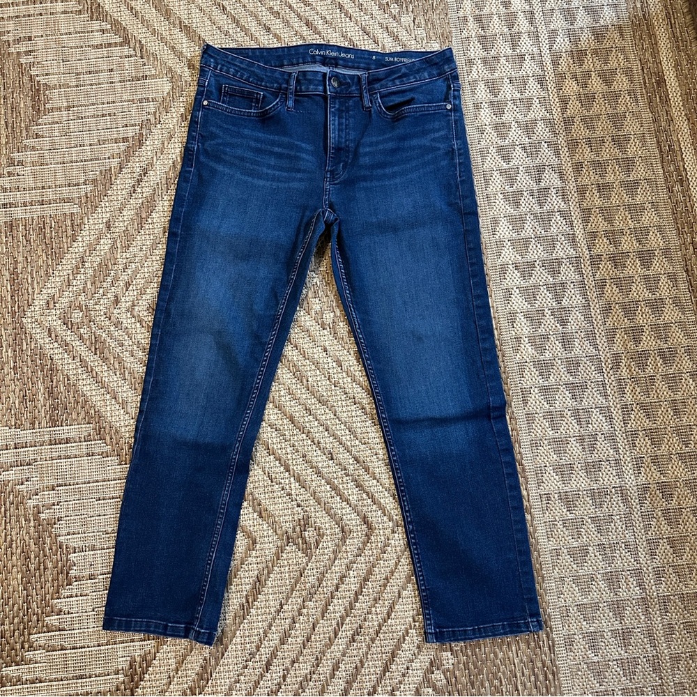 Calvin Klein Women's Slim Boyfriend Jeans   Size 8